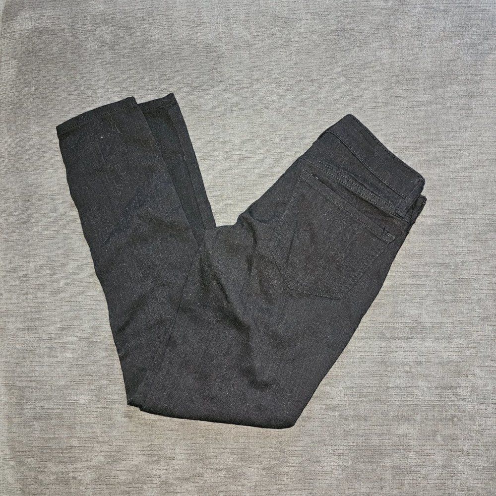 Old Navy The Rockstar Black Cotton Blend Skinny Mid-Rise Jeans For Women Size 4 - Picture 5 of 7